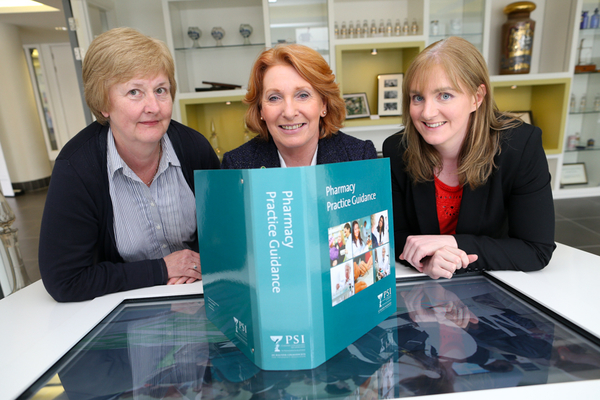 Minister Kathleen Lynch with PSI President Ann Frankish and Council member Caroline McGrath at PSI House